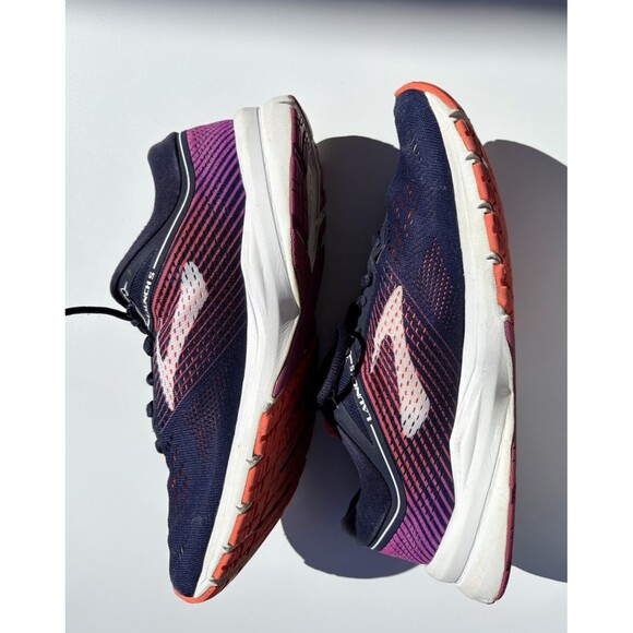 Brooks Launch 5 Women's Running Shoes Blue Coral Purple Low Top Size 10 Medium B - Picture 9 of 11